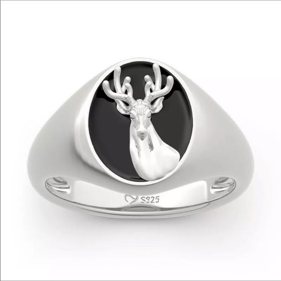 New 925 Sterling Silver Deer Ring - Picture 2 of 5